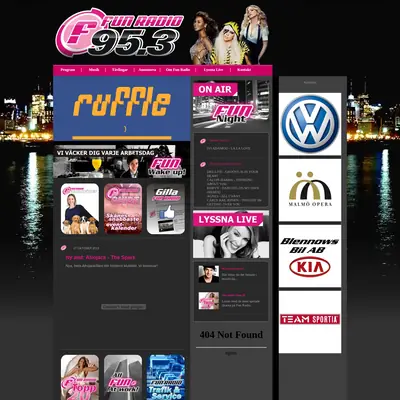 Fun Radio startsida 2013