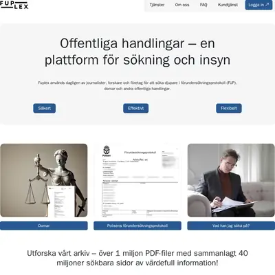fuplex.se startsida 2025