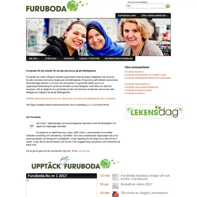 Furuboda. Nu startsida 2017