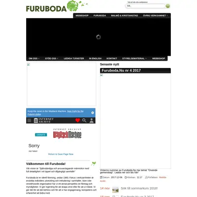 Furuboda. Nu startsida 2019