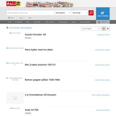 Fyndbörsen startsida 2019