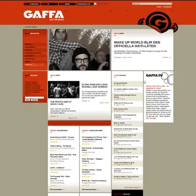 GAFFA startsida 2010