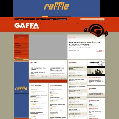 GAFFA startsida 2011