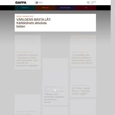 GAFFA startsida 2022