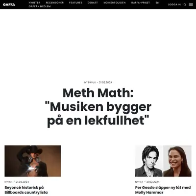 GAFFA startsida 2024