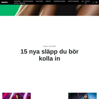 GAFFA startsida 2025