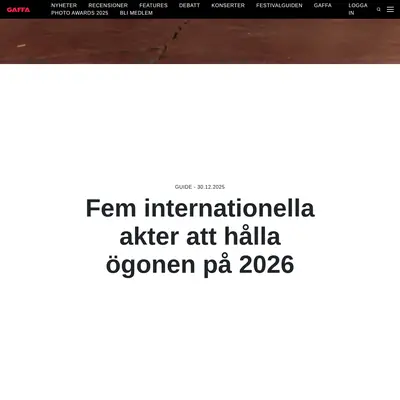 GAFFA startsida 2026