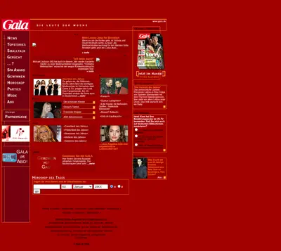 GALA startsida 2005