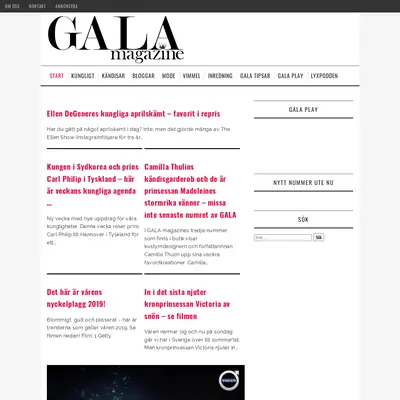 galamagazine.se startsida 2019