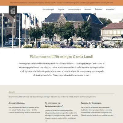 Gamla Lund-Nytt startsida 2023