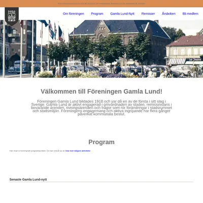 Gamla Lund-Nytt startsida 2025