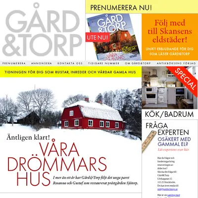 GÅRD & TORP startsida 2006