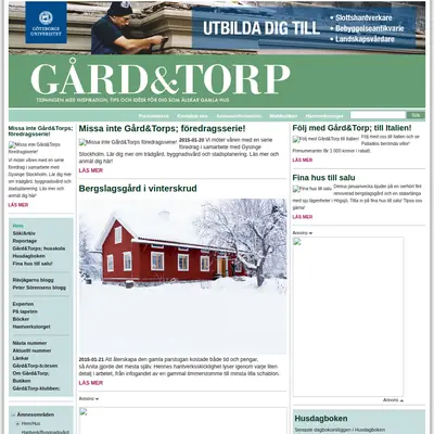 GÅRD & TORP startsida 2015