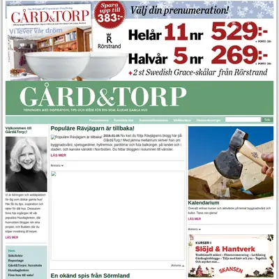 GÅRD & TORP startsida 2016