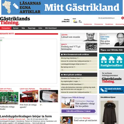 www.gastriklandstidning.se startsida 2013