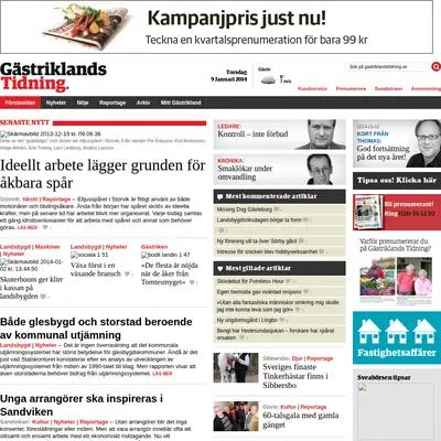 www.gastriklandstidning.se startsida 2014