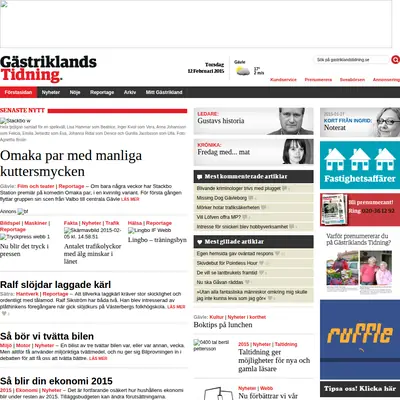 www.gastriklandstidning.se startsida 2015