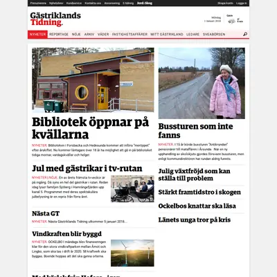 www.gastriklandstidning.se startsida 2018