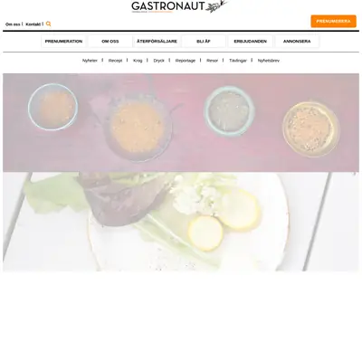 GASTRONAUT startsida 2021