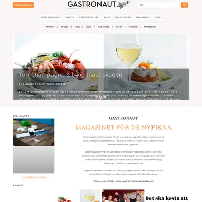 GASTRONAUT startsida 2023