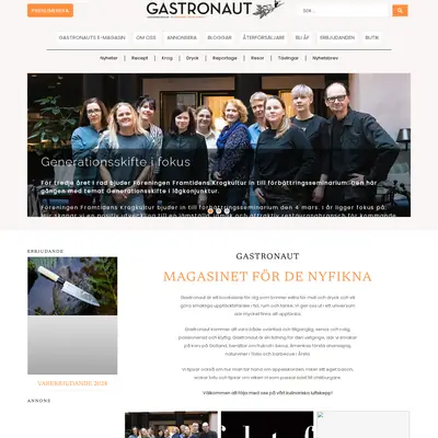 GASTRONAUT startsida 2024