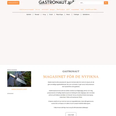 GASTRONAUT startsida 2026