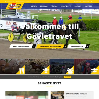 GÄVLETRAVET startsida 2019