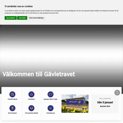 GÄVLETRAVET startsida 2025