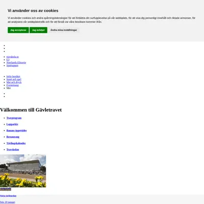 GÄVLETRAVET startsida 2026