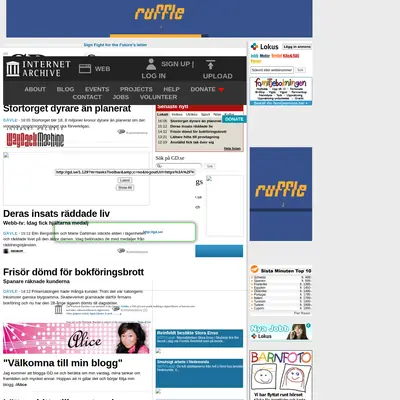 Gefle Dagblad startsida 2009