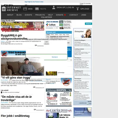 Gefle Dagblad startsida 2010