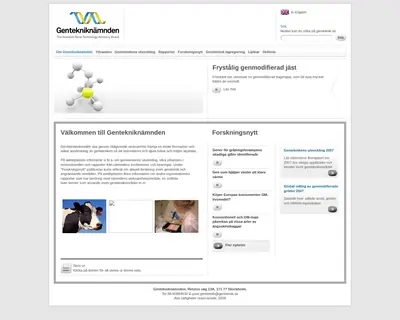 genteknik.nu startsida 2008