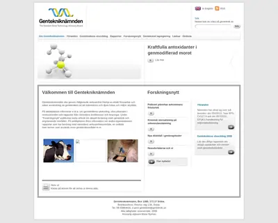 genteknik.nu startsida 2010