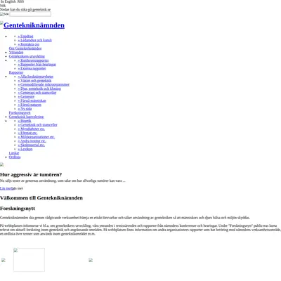 genteknik.nu startsida 2011