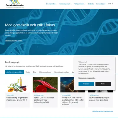 genteknik.nu startsida 2021