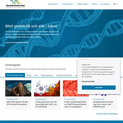 genteknik.nu startsida 2023