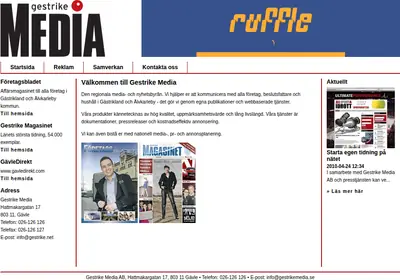 GESTRIKE MAGASINET startsida 2010