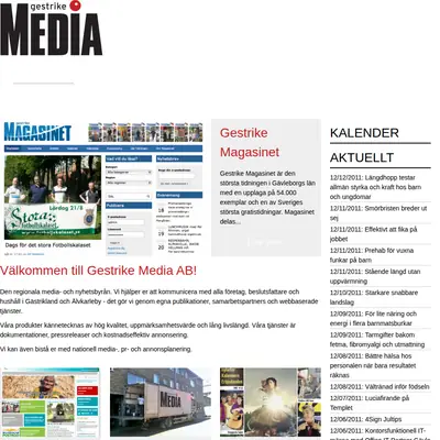 GESTRIKE MAGASINET startsida 2011