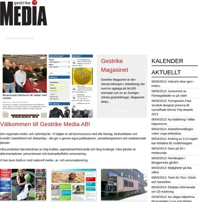 GESTRIKE MAGASINET startsida 2013