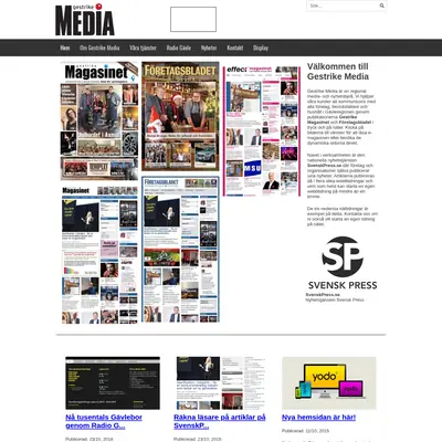 GESTRIKE MAGASINET startsida 2019