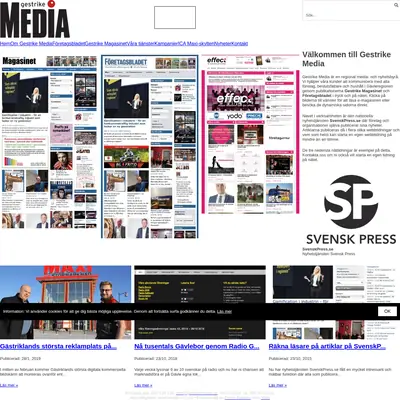 GESTRIKE MAGASINET startsida 2021