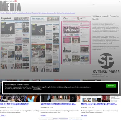 GESTRIKE MAGASINET startsida 2023