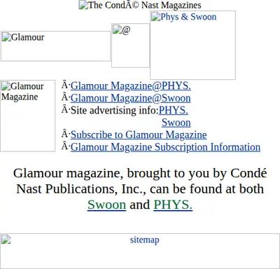 GLAMOUR startsida 1998