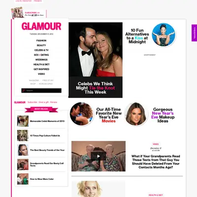 GLAMOUR startsida 2014