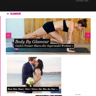 GLAMOUR startsida 2015
