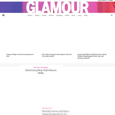 GLAMOUR startsida 2016