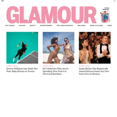 GLAMOUR startsida 2018