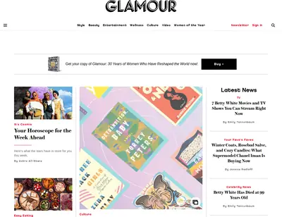 GLAMOUR startsida 2022