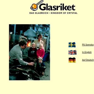 Mera Glasriket startsida 2001
