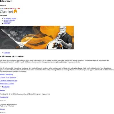 Mera Glasriket startsida 2008